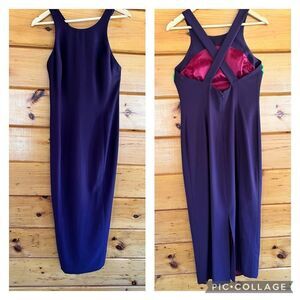 Ann Taylor cross Back Burgundy Maxi Dress 10